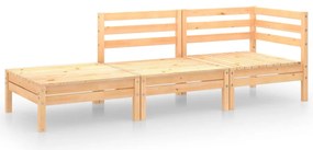 vidaXL Σαλόνι Κήπου Σετ 3 Τεμαχίων από Μασίφ Ξύλο Πεύκου