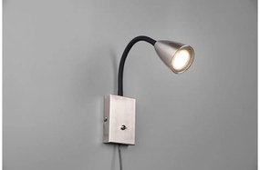 Απλίκα Φωτιστικό Τοίχου 1xGU10 Εύκαμπτο FLEXconnect Wanda Trio Lighting-202670107-Νίκελ Ματ 202670107
