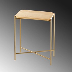 Τραπεζάκι Σαλονιού Χρυσό / Φυσικό SHB 40x26x56