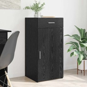 vidaXL Πλαϊνό γραφείο Μαύρη δρυς 42,5 x 40 x 93 εκ. Επεξεργασμένο ξύλο