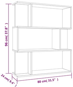 ΒΙΒΛΙΟΘΗΚΗ/ΔΙΑΧΩΡΙΣΤΙΚΟ SONOMA ΔΡΥΣ 80X24X96 ΕΚ. ΜΟΡΙΟΣΑΝΙΔΑ 800084