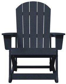 vidaXL Καρέκλες Ροκάντας Adirondack 2 pcs Σκούρο μπλε HDPE