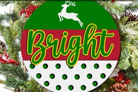 Σετ των 3 Intra απο ξύλο plywood 3mm-4mm πάχος Φωτεινό χριστουγεννιάτικο σχέδιο πινακίδας Δίασταση 8x8 cm INTRAFABR-118101504