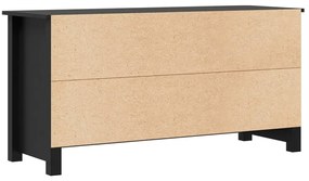 vidaXL Έπιπλο Τηλεόρασης Μαύρο 103x36,5x52 εκ. από Μασίφ Ξύλο Πεύκου