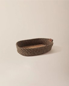 Stewehome μικρό ψάθινο καλάθι Μπεζ 15x30x6 cm