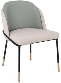 Καρέκλα Select ΕΜ177,1 54x58x78cm Multi-Beige Metal, Technoderma