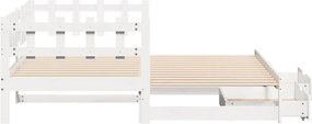 vidaXL Καναπές Κρεβάτι Συρόμενος Χωρίς Στρώμα 90x190 εκ. &amp; Συρτάρια