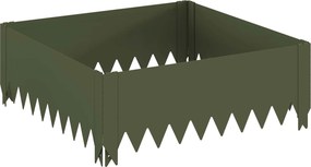 VidaXL Περίγραμμα γκαζόν 60 x 60 x 20 εκ Ατσάλι Λαδί