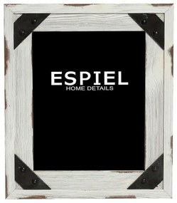 Κορνίζα 20x25cm SOF116 Λευκό 33x28x1,5cm Espiel Μέταλλο,Ξύλο
