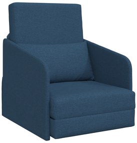 vidaXL Καναπές-κρεβάτι δαπέδου 2 σε 1 Μπλε 65x80x83 εκ. Υφασμάτινος