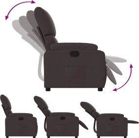 vidaXL Πολυθρόνα Ανακλινόμενη Σκούρο Καφέ Υφασμάτινη