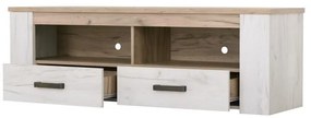 Έπιπλο TV Kent 150 Γκρί Δρύς - Λευκός Δρύς 151x43x49 εκ. 151x43x49 εκ.