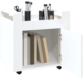 vidaXL Τρόλεϊ Γραφείου Λευκό 60x45x60 εκ. από Επεξεργασμένο Ξύλο