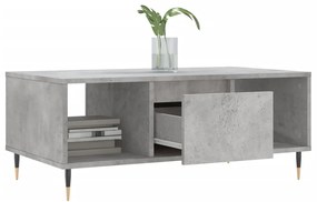 vidaXL Τραπεζάκι Σαλονιού Γκρι Σκυροδ. 90x50x36,5 εκ. Επεξεργ. Ξύλο
