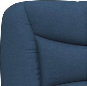 vidaXL Κρεβάτι με Στρώμα Hvar Μπλε 160x200 εκ. Υφασμάτινο