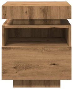 Κομοδίνο με φώτα LED Artisan Oak 40x39x48,5 cm 857660