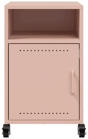 vidaXL Κομοδίνα 2 τεμ. Ροζ 36x39x59 εκ. από Χάλυβα