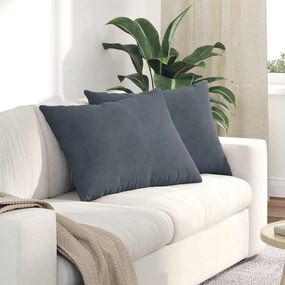 vidaXL Μαξιλάρι Καναπέ 2 pcs Σκούρο Γκρι 70 x 50 cm