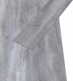vidaXL Πλάκες Δαπέδου Ματ Ξύλο Γκρι 2,51 m² 18 τεμ. PVC