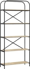 vidaXL Ράφι Βιβλίων Δρύς Sonoma 80 x 30 x 183 εκ Επεξεργασμένο ξύλο