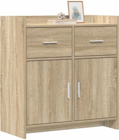 vidaXL Πλαϊνό γραφείο Sonoma Δρυς 75 x 36 x 80 εκ Επεξεργασμένο Ξύλο