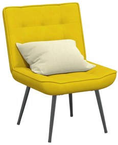 vidaXL Καρέκλα χαλάρωσης κίτρινη 64x74x84 cm Βελούδο