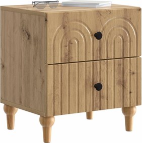 vidaXL Κομοδίνο Artisan Δρυς 43 x 34,5 x 48 εκ Επεξεργασμένο Ξύλο