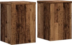 vidaXL Βάσεις Φυτών 2 τεμ. Όψη Παλαιού Ξύλου 25x25x35 εκ. Επεξ. Ξύλο