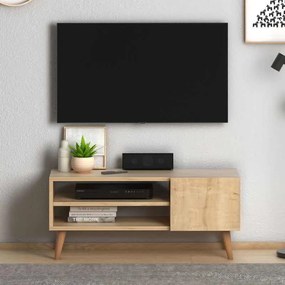 Έπιπλο τηλεόρασης Porto Megapap από μελαμίνη χρώμα oak 90x30x40εκ.
