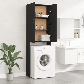 vidaXL Ντουλάπι Πλυντηρίου Μαύρο 64 x 25,5 x 190 εκ.