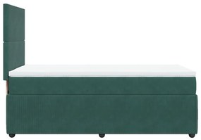 ΚΡΕΒΑΤΙ BOXSPRING ΜΕ ΣΤΡΩΜΑ ΣΚΟΥΡΟ ΠΡΑΣΙΝΟ 90X190 ΕΚ. ΒΕΛΟΥΔΙΝΟ 3294511