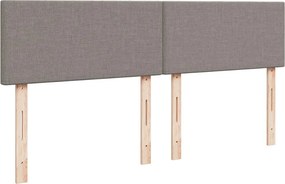 vidaXL Κρεβάτι Boxspring με Στρώμα Taupe 180x200 εκ. Υφασμάτινο