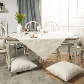 Καρέ Guensa 11 Beige-Grey Teoran 90X90cm Βαμβάκι-Πολυέστερ