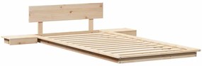vidaXL Σκελετός Κρεβατιού Καφέ 90 x 190 cm ξύλο
