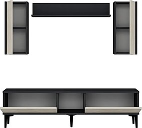 Stewehome Σετ έπιπλο τηλεόρασης με ράφι 150x30x41 cm