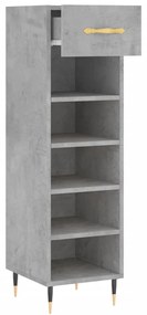 vidaXL Παπουτσοθήκη Γκρι Σκυροδέματος 30x35x105 εκ. Επεξεργασμένο Ξύλο
