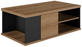 Insi Otello τραπεζάκι σαλονιού 110x60x40εκ. Helvezia Oak / Μαύρο  0121.GM70