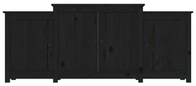 vidaXL Συρταριέρα Μαύρη 164 x 37 x 68 εκ. από Μασίφ Ξύλο Πεύκου