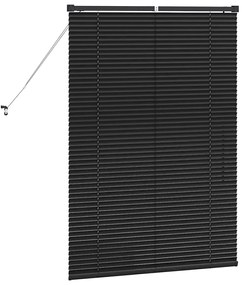 vidaXL Ρολό Παραθύρου με κουρτίνες Μαύρο Αλουμίνιο