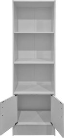 Βιβλιοθήκη Tekaro pakoworld λευκό 57x33x180εκ