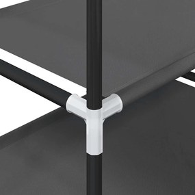 Ράφι παπουτσιών 5 επιπέδων μαύρο 44x28x94 cm μη υφασμένο ύφασμα - Μαύρο