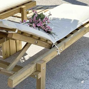 Ξαπλώστρα παραλίας εμποτισμένη 190 x 77 x 35εκ Δεν περιλαμβάνονται τα διακοσμητικά μαξιλάρια