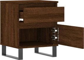 vidaXL Κομοδίνα 2 τεμ. Καφέ Δρυς 40 x 35 x 50 εκ. από Επεξεργ. Ξύλο