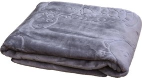 Κουβέρτα Αγκαλιάς 80x110 Βελουτέ Bear 3 Grey Anna Riska