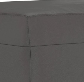 vidaXL Πάγκος Γκρι 100 x 35 x 41 εκ. από Συνθετικό Δέρμα