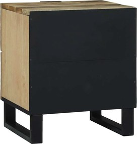 vidaXL Κομοδίνο 2 pcs Φυσικό 40 x 33 x 46 εκ. Επεξεργασμένο Ξύλο