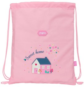 Σχολική Τσάντα με Σχοινιά Glow Lab Sweet home Ροζ 26 x 34 x 1 cm