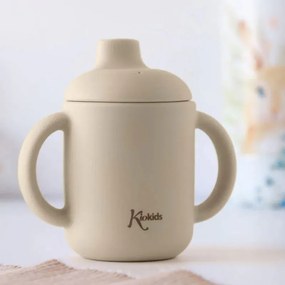 Ποτήρι Εκπαιδευτικό Σιλικόνης 120ml Kiokids Μπεζ 4253