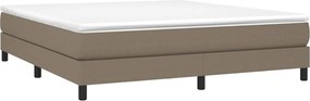 vidaXL Κρεβάτι Boxspring με Στρώμα Taupe 180x200 εκ. Υφασμάτινο