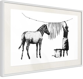 Αφίσα - Banksy: Washing Zebra Stripes - 90x60 - Χρυσό - Με πασπαρτού